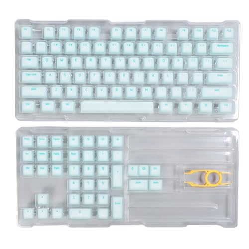 Ylwxzenith 113 Keys PBT Keycaps Set, DIY Mechanical Keyboard Accessory, Original Height, Silenced, Compatible with Most 61 108 Keys Mechanical Keyboards, Silicone and PBT Material (Green) von Ylwxzenith