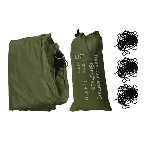 Ylwxzenith Dreieckiges Sonnensegel für den Außenbereich, UV-blockierendes und luftdurchlässiges Material, verstärktes Design mit stabilen Nähten, wasserdicht und langlebig für Höfe, (Green) von Ylwxzenith