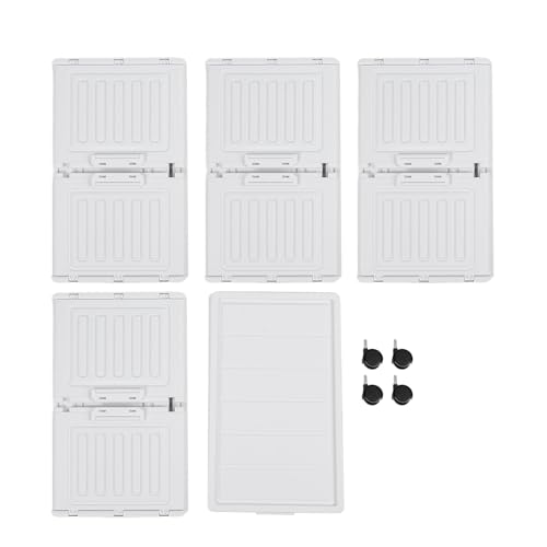 Ylwxzenith Multipurpose Large Capacity Stackable Storage Cabinet with Plastic Storage Bins for Living Room Home Organization (4 Tier) von Ylwxzenith