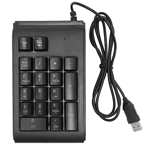 Ylwxzenith USB Wired Numeric Keypad 19 Schlüssel tragbarer Numpad mit RGB -Hintergrundbeleuchtung für Laptops und Computer schwarz von Ylwxzenith