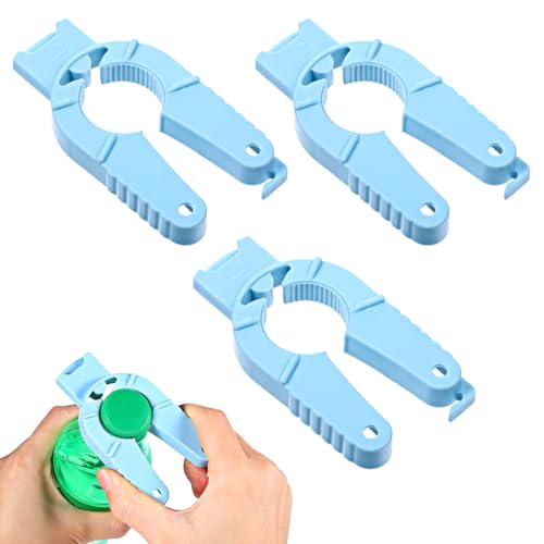 3 Stück Flaschenöffner für Senioren,Ymapinc 3-In-1 Kunststoffe Deckelöffner Multifunktionaler Flaschenöffner Hilfe Bottle Cap Deckelöffner Geeignet für Wasserflaschen-Schraubverschlüsse, Dosen von Ymapinc