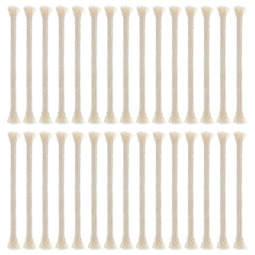 30 Stück 8mm Docht für Öllampen,Ymapinc Runde Ersatzdocht Öllampe Baumwolle Petroleumlampe Docht für Gartenfackel DIY Alkoholkerzenbrenner Öllaterne Petroleumlampe(Jeweils 16cm) von Ymapinc