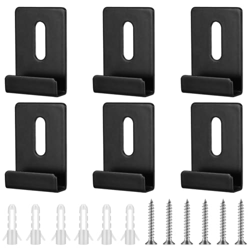 Ymapinc 6 Stück Edelstahl Spiegelhalter Spiegelhalterung Wand Hängezubehör Rahmenlose Spiegelmontage Clips mit Expansionsrohr Schrauben für 4-6mm Schwere Spiegel von Ymapinc