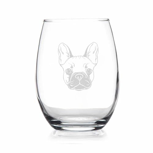 Weinglas mit französischer Bulldogge, Weinglas ohne Stiel, niedliche französische Bulldogge, Geschenke für Hundeliebhaber mit französischer Bulldogge, Weinglas für Hunde, Geschenk für Französische von YmeerGifts