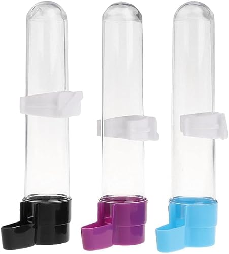 1 x Sittich-Wasserspender zum Aufhängen, Kunststoff, automatischer Futterspender für Käfig, kein Verschütten, Lebensmittelbehälter für kleine, mittelgroße Vögel, Papageienspielzeug, afrikanisches Grau von Ymhapp