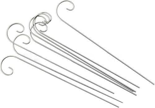 20 Stück 20 cm Pflanzenetiketten-Haken, Gartenmarkierer, Pflanzenetikettenhalter, silberfarben, Pflanzenaufhänger, Pflanzenschild, Pfahl, rostfrei, verformt, Gartenschild-Haken, Hängestangen für 20 Stück 20 cm Pflanzenetiketten-Haken, Gartenmarkierer, Pflanzenetikettenhalter, silberfarben, Pflanzenaufhänger, Pflanzenschild, Pfahl, rostfrei, verformt, Gartenschild-Haken, Hängestangen für von Ymhapp
