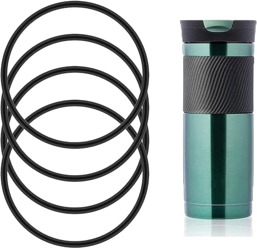 Schwarze Ersatzdichtung für Contigo Snapseal Byron Reisebecher, 473 ml und 590 ml, Silikon-Deckeldichtung, auslaufsicher, für Contigo Kaffee, Reisebecher, Glaswaren und Trinkgeschirr, isolierte Schwarze Ersatzdichtung für Contigo Snapseal Byron Reisebecher, 473 ml und 590 ml, Silikon-Deckeldichtung, auslaufsicher, für Contigo Kaffee, Reisebecher, Glaswaren und Trinkgeschirr, isolierte von Ymhapp