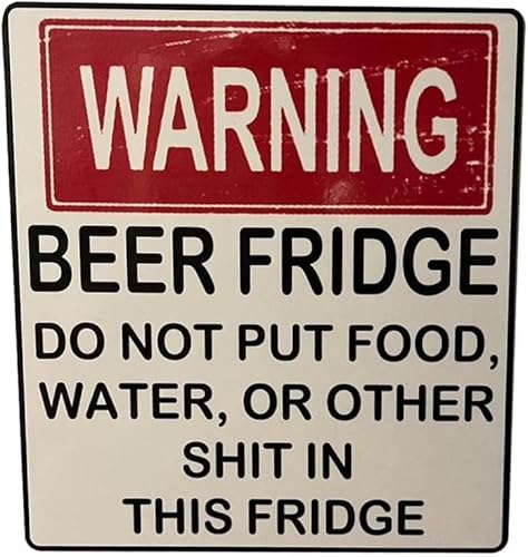 Weißer Kühlschrankmagnet mit Aufschrift "Warning Beer Fridge Magnet, Refrigerator Magnets Stickers Do Not Put Food, Water, Or Other Shit in This Fridge,Kitchen Accessories Weißer Kühlschrankmagnet mit Aufschrift "Warning Beer Fridge Magnet, Refrigerator Magnets Stickers Do Not Put Food, Water, Or Other Shit in This Fridge,Kitchen Accessories von Ymhapp