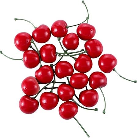 Ymhapp 20 Stück lebensechte künstliche Kirschen – Mini-Kunstkirschen Ornamente für Heimdekoration und Fotografie-Requisiten, realistische rote Obstdekorationen Ymhapp 20 Stück lebensechte künstliche Kirschen – Mini-Kunstkirschen Ornamente für Heimdekoration und Fotografie-Requisiten, realistische rote Obstdekorationen von Ymhapp