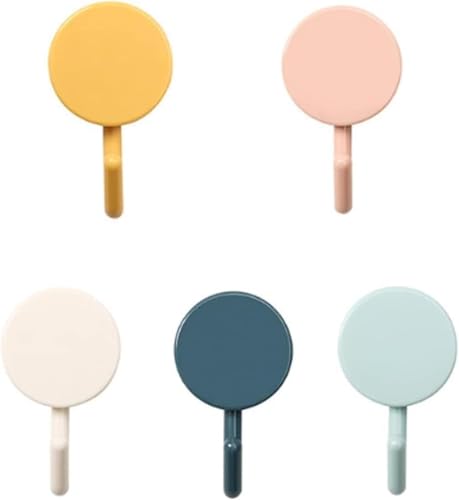 Ymhapp Bunte Haken – selbstklebende Wandhaken, strapazierfähig, niedlich, bunt, Schlüsselhalter, Zuhause, Aufbewahrung, Mehrzweck, 5 Stück Ymhapp Bunte Haken – selbstklebende Wandhaken, strapazierfähig, niedlich, bunt, Schlüsselhalter, Zuhause, Aufbewahrung, Mehrzweck, 5 Stück von Ymhapp