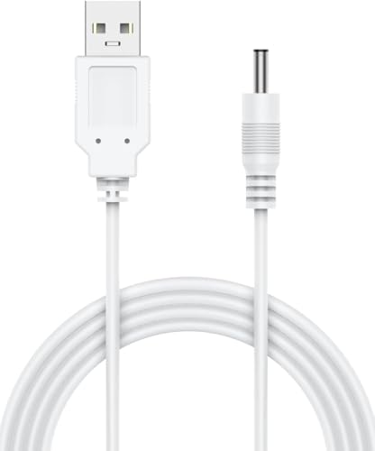Ymhapp USB-Ladekabel für Foreo Luna2 Mini2 Mini3 Go UFO ISSA, Fairywill Zahnbürste FW-507 FW-508 FW-917 D7 E11, Rundstecker USB auf 5 V Ladekabel, USB-Kabel, Weiß Ymhapp USB-Ladekabel für Foreo Luna2 Mini2 Mini3 Go UFO ISSA, Fairywill Zahnbürste FW-507 FW-508 FW-917 D7 E11, Rundstecker USB auf 5 V Ladekabel, USB-Kabel, Weiß von Ymhapp