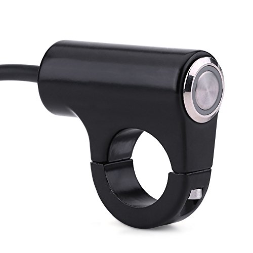 Ymiko 22mm 7/8 Zoll Motorrad Lenkerschalter Wasserdichter Lenker Scheinwerfer Bremsnebelscheinwerfer Switch ON/Off Schalter mit Kontrollleuchte für Motorradroller (non-locking) von Ymiko