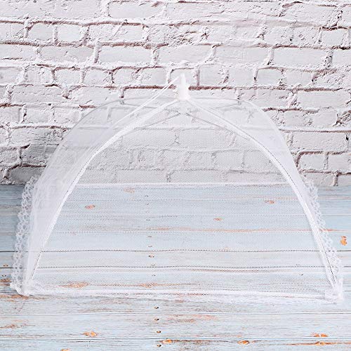 2PCS 36x36cm/14.2x14.2in Waschbare Mesh Food Cover Faltbare Food Umbrella Anti Fly Moskitonetz Zelt von Ymiko