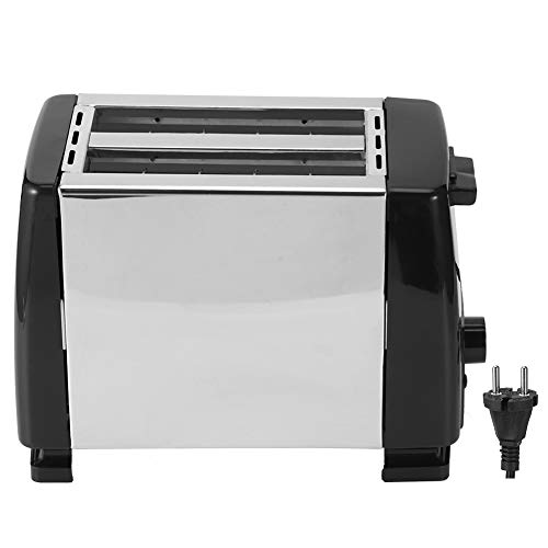 750W 2 Scheiben Brot Toaster, 6 Gänge Frühstückskochmaschine mit breiten Brotschlitzen für verschiedene Brotsorten, Brotbackmaschine mit herausnehmbarer Krümelschale von Ymiko