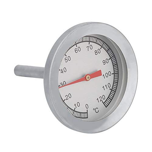 Grill Raucher Thermometer Zifferblatt Grill Temperaturanzeige, Edelstahl Holzkohle Gasgrill Wärmeanzeige zum Grillen Kochen, Celsius Display von Ymiko