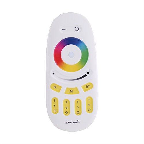 Ymiko HF-LED-Fernbedienung, RGBW-Fernbedienung 2.4G 4-Zonen-Touch-LED-Steuerung LED RGB-Dimmer-Steuerung für Milight RGBW-LED-Lampe, RGB-LED-Lichtleiste von Haofy