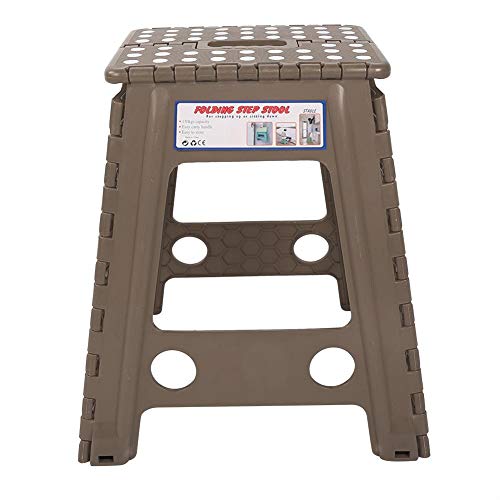 Kunststoffhocker Tragbarer Faltbarer Tritthocker für das Indoor-Wandern(Braun) von Ymiko