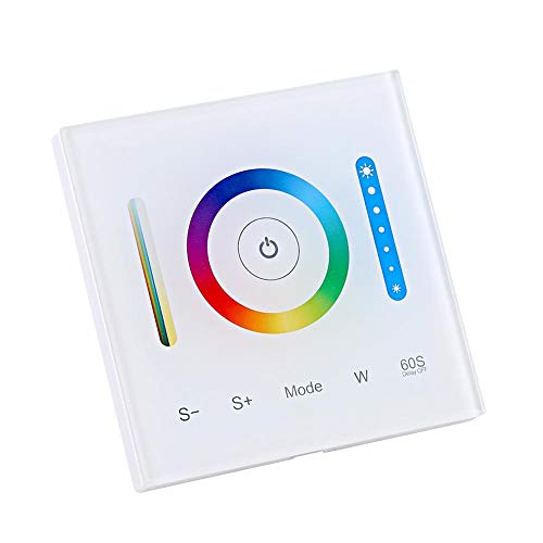LED Wandcontroller, RGB LED Controller, Wand Touch Panel LED Controller, LED Dimmer Controller für RGB RGBW RGB + CCT Dimmbare, Deckenlampe Controller mit Ton von Ymiko