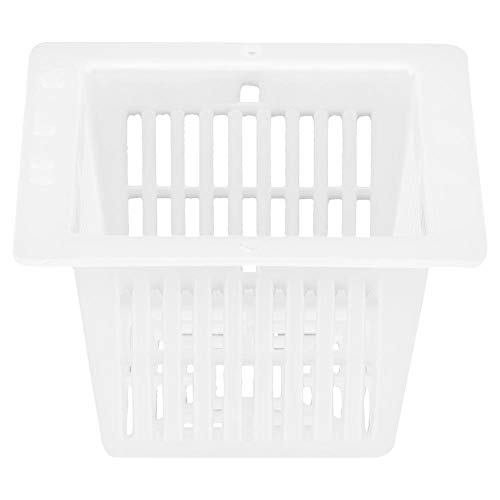 Ymiko 50 Stück Garden Slotted Mesh Cups Hydroponics Net Pot, quadratischer Kunststoff-Pflanzkorb für Hydroponik, Aeroponik, Orchideen (schwarz/weiß)(Weiß) von Haofy