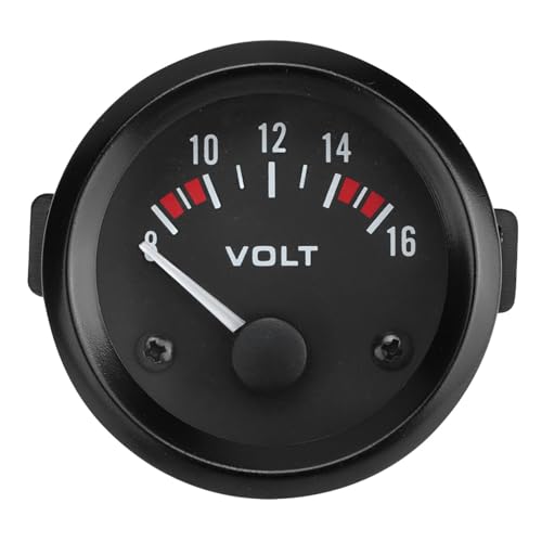 Ymiko Auto Unifür Versal 12V Voltmeter Unifür Versalzeiger 2" 52mm Volt Voltmeter Voltmeter Voltmeter Voltmeter 8-16V BX100007 von Ymiko