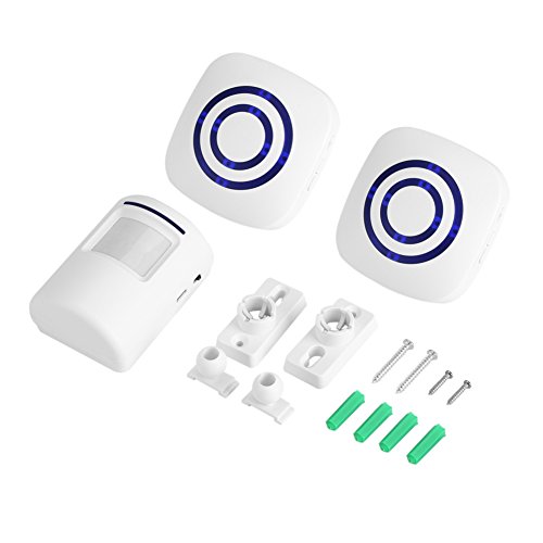 Ymiko Bewegungsmelder Türklingel, Wireless Home Security Einfahrt Alarm, Infrarot Bewegungssensor Alarm Eingang Alarm Vistor Türklingel Home Security Einfahrt Kit(C.) von Ymiko