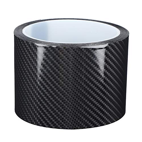 Ymiko Kohlefaserstreifen Anti Scratch Kohlefaser Autotür Kantenschutz Aufkleber Detaillierung Wrap Schutzfolie Detaillierung Wrap Tape(7CM*3M) von Ymiko