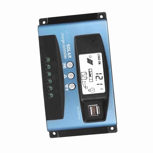 Ymiko MPPT Solarladeregler 40A 50A 60A 100A Solarpanelregler Ladebatterieregler Dualer USB-Anschluss Negative Masse mit LCD-Anzeige 12V 24V(40A) von Ymiko