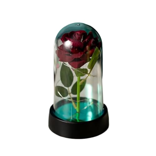 Ewige Rose Im Glas, Ewige Rose Im Glas Mit Gravur Ewige Rose, leichte Folienblume in Glashülle, Jahrestagsgeschenke, Hochzeitsgeschenke for Gäste, Brautjungferngeschenke, Valentinstag(Wine red) von Ymnilian