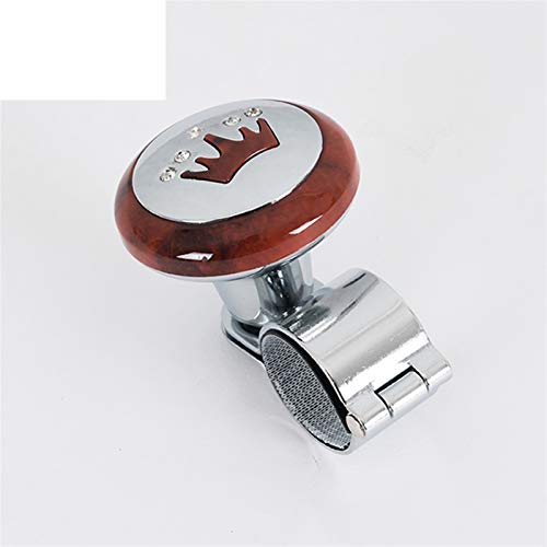 Lenkradknauf, Lenkknauf Auto Lenkrad Spinner Griff Knob Booster Kugelmetalllager LKW-Handgriff for Lenkrad(Silver plating) von Ymnilian