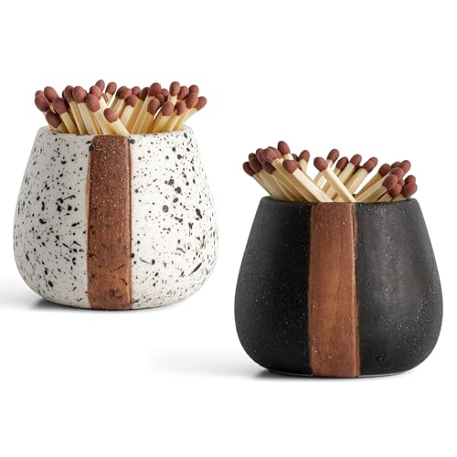 Streichholzhalter aus Glas,Kleine Glasglocke 2er-Set Streichholzhalter aus Keramik mit Anzünder for süße und ausgefallene Streichhölzer – Streichhölzer im Glas – Dekorative moderne Geschenke zur Innen Streichholzhalter aus Glas,Kleine Glasglocke 2er-Set Streichholzhalter aus Keramik mit Anzünder for süße und ausgefallene Streichhölzer – Streichhölzer im Glas – Dekorative moderne Geschenke zur Innen von Ymnilian