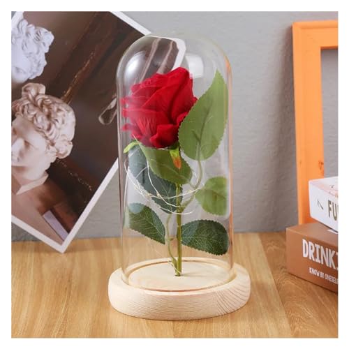 Ymnilian Ewige Rose Im Glas, Ewige Rose Im Glas Mit Gravur Geschenke for Valentinstag/Weihnachten/Muttertag/Geburtstag. Schöne Rosenornamente aus Goldfolie, ewige Blumendekoration mit Glasüberzug(01) Ymnilian Ewige Rose Im Glas, Ewige Rose Im Glas Mit Gravur Geschenke for Valentinstag/Weihnachten/Muttertag/Geburtstag. Schöne Rosenornamente aus Goldfolie, ewige Blumendekoration mit Glasüberzug(01) von Ymnilian