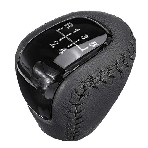 Ymnilian Schaltknauf, Schaltknäufe 5-Gang Schaltknauf for Buick Excelle Lacetti Nubira Daewoo 08-12 Shifter Kopf Kugelschreiber MPP POMO for Chevrolet AVEO 09-13(Leather) von Ymnilian