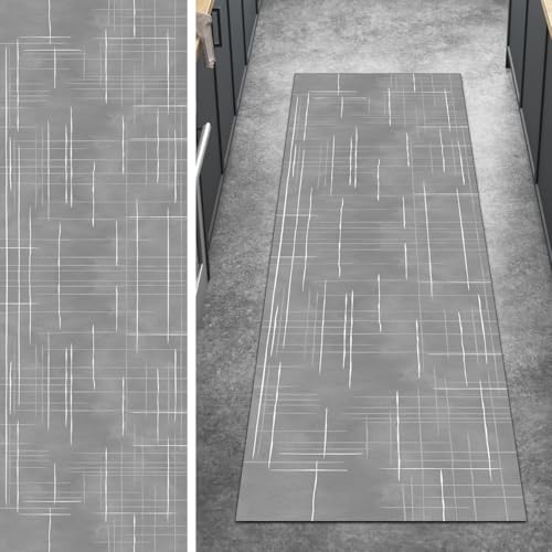 Ymural Abstrakt Teppich Läufer Flur rutschfest, 100x120CM Grau rutschfest Lang Abstrakt Meterware Kurzflor Polyester Korridor Schlafzimmer Anpassbar Ymural Abstrakt Teppich Läufer Flur rutschfest, 100x120CM Grau rutschfest Lang Abstrakt Meterware Kurzflor Polyester Korridor Schlafzimmer Anpassbar von Ymural