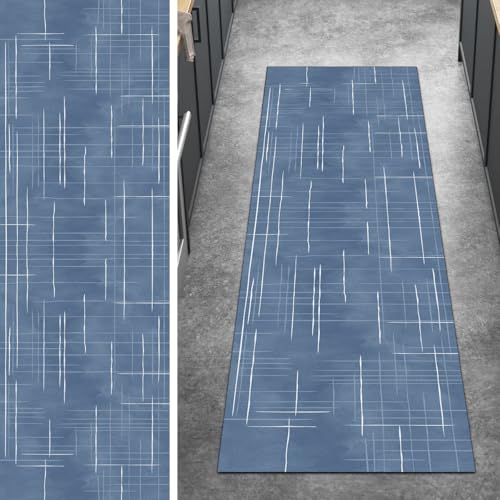Ymural Abstrakt Teppich Läufer Flur rutschfest, 40x350CM Blau Teppichläufer Küchenteppich Lang Waschbar Kurzflor Polyester Korridor Schlafzimmer Anpassbar Ymural Abstrakt Teppich Läufer Flur rutschfest, 40x350CM Blau Teppichläufer Küchenteppich Lang Waschbar Kurzflor Polyester Korridor Schlafzimmer Anpassbar von Ymural