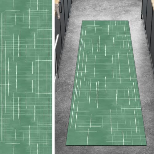 Ymural Abstrakt Teppich Läufer Flur rutschfest, 70x600CM Grün Teppichläufer Küchenteppich Lang Waschbar Kurzflor Polyester Korridor Schlafzimmer Anpassbar Ymural Abstrakt Teppich Läufer Flur rutschfest, 70x600CM Grün Teppichläufer Küchenteppich Lang Waschbar Kurzflor Polyester Korridor Schlafzimmer Anpassbar von Ymural