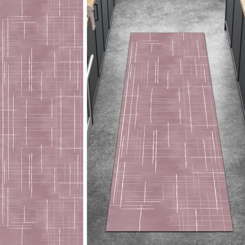 Ymural Abstrakt Teppich Läufer Flur rutschfest, 80x120CM Rosa rutschfest Lang Abstrakt Meterware Kurzflor Polyester Korridor Schlafzimmer Anpassbar Ymural Abstrakt Teppich Läufer Flur rutschfest, 80x120CM Rosa rutschfest Lang Abstrakt Meterware Kurzflor Polyester Korridor Schlafzimmer Anpassbar von Ymural