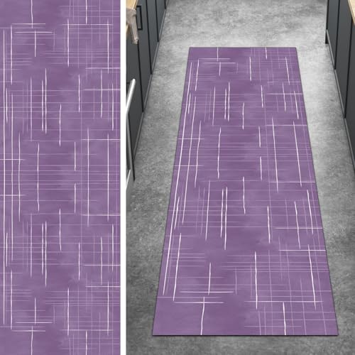 Ymural Abstrakt Teppich Läufer Flur rutschfest, 90x150CM Violett Teppichläufer Küchenteppich Lang Waschbar Kurzflor Polyester Korridor Schlafzimmer Anpassbar Ymural Abstrakt Teppich Läufer Flur rutschfest, 90x150CM Violett Teppichläufer Küchenteppich Lang Waschbar Kurzflor Polyester Korridor Schlafzimmer Anpassbar von Ymural