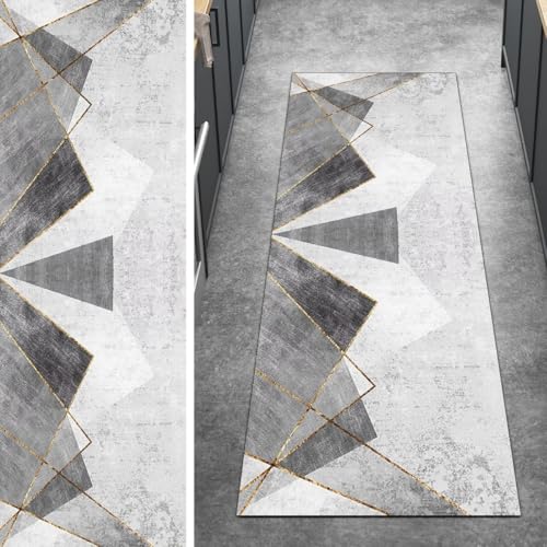 Ymural Grau Teppichläufer rutschfest Lang Meterware 120x450CM Modern Küche Teppich Läufer Flur Waschbar Kurzflor Polyester Korridor Schlafzimmer Ymural Grau Teppichläufer rutschfest Lang Meterware 120x450CM Modern Küche Teppich Läufer Flur Waschbar Kurzflor Polyester Korridor Schlafzimmer von Ymural