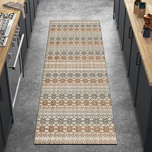 Ymural Küchenläufer Meterware 50x150CM Beige Teppich Läufer Flur Boho Flurläufer rutschfest Meterware Waschbar Lang Polyester Teppichläufer für Korridor Schlafzimmer, Anpassbar von Ymural