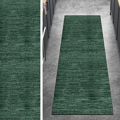 Ymural Kücheteppich Teppich Läufer Lang Flur Modern 40x60CM Dunkel Grün Kücheläufer rutschfest Teppichmatten Teppichläufer Waschbar Kurzflor Polyester Korridor Schlafzimmer, Anpassbar Breite 40-120cm von Ymural