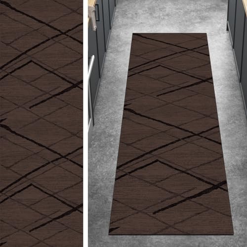 Ymural Läufer Flur rutschfest Teppich Küche 40x150CM Braun Teppichläufer Waschbar Lang Modern Teppichmatten Meterware Kurzflor Polyester Korridor Schlafzimmer, Anpassbar Breite 40-120cm Ymural Läufer Flur rutschfest Teppich Küche 40x150CM Braun Teppichläufer Waschbar Lang Modern Teppichmatten Meterware Kurzflor Polyester Korridor Schlafzimmer, Anpassbar Breite 40-120cm von Ymural