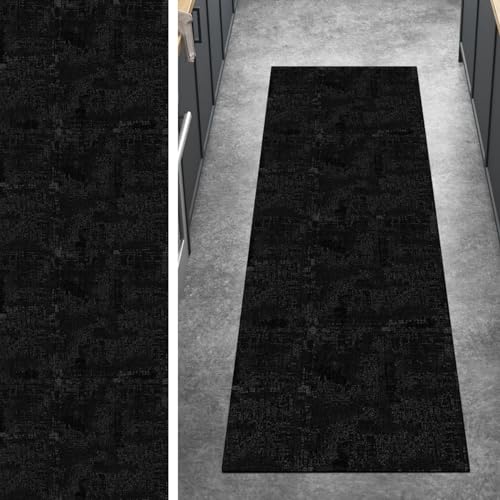 Ymural Läufer Flur rutschfest Teppich Küche 60x250CM Schwarz rutschfest Lang Abstrakt Meterware Kurzflor Polyester Korridor Schlafzimmer, Anpassbar Ymural Läufer Flur rutschfest Teppich Küche 60x250CM Schwarz rutschfest Lang Abstrakt Meterware Kurzflor Polyester Korridor Schlafzimmer, Anpassbar von Ymural
