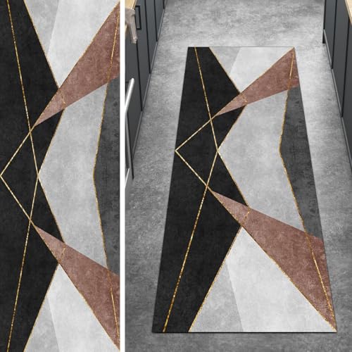 Ymural Läufer Teppich Flur rutschfest Meterware Lang 50x500CM Braun Patchwork Teppichläufer Küchenteppich Waschbar Kurzflor Polyester Korridor Schlafzimmer Anpassbar Ymural Läufer Teppich Flur rutschfest Meterware Lang 50x500CM Braun Patchwork Teppichläufer Küchenteppich Waschbar Kurzflor Polyester Korridor Schlafzimmer Anpassbar von Ymural