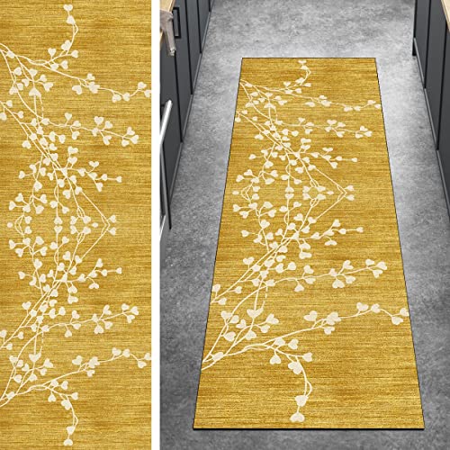 Ymural Läufer Teppich Lang Flur Teppichmatten Vintage 80x150CM Gelb Kücheläufer rutschfest Teppichläufer Waschbar Kurzflor Polyester Korridor Schlafzimmer, Anpassbar Breite 40-120cm Ymural Läufer Teppich Lang Flur Teppichmatten Vintage 80x150CM Gelb Kücheläufer rutschfest Teppichläufer Waschbar Kurzflor Polyester Korridor Schlafzimmer, Anpassbar Breite 40-120cm von Ymural