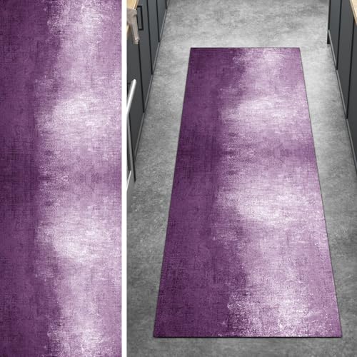 Ymural Teppich Läufer Flur rutschfest Meterware, 110x550CM Violett Abstrakt Kücheläufer Küchenteppich Lang Waschbar Kurzflor Polyester Korridor Schlafzimmer Anpassbar Ymural Teppich Läufer Flur rutschfest Meterware, 110x550CM Violett Abstrakt Kücheläufer Küchenteppich Lang Waschbar Kurzflor Polyester Korridor Schlafzimmer Anpassbar von Ymural
