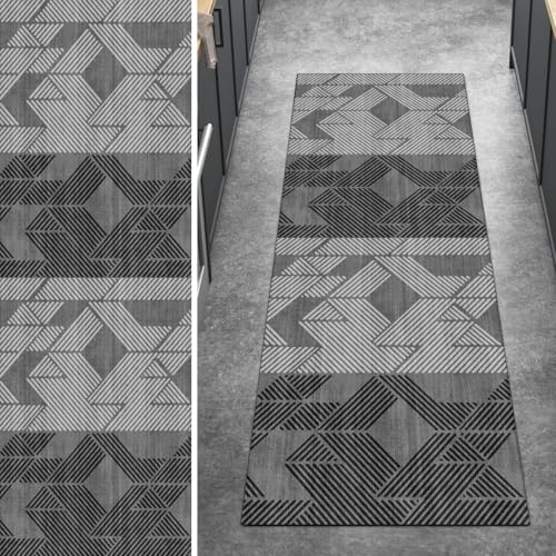 Ymural Teppich Läufer Flur rutschfest Meterware 100x600CM Schwarz Modern Teppichläufer Küchenteppich Lang Waschbar Kurzflor Polyester Korridor Schlafzimmer Anpassbar Ymural Teppich Läufer Flur rutschfest Meterware 100x600CM Schwarz Modern Teppichläufer Küchenteppich Lang Waschbar Kurzflor Polyester Korridor Schlafzimmer Anpassbar von Ymural