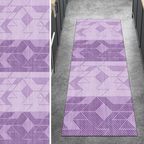 Ymural Teppich Läufer Flur rutschfest Meterware 50x400CM Violett Modern Teppichläufer Küchenteppich Lang Waschbar Kurzflor Polyester Korridor Schlafzimmer Anpassbar Ymural Teppich Läufer Flur rutschfest Meterware 50x400CM Violett Modern Teppichläufer Küchenteppich Lang Waschbar Kurzflor Polyester Korridor Schlafzimmer Anpassbar von Ymural