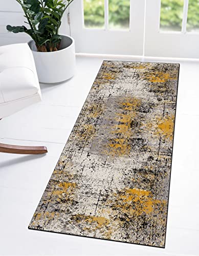 Ymural Teppich Läufer Flur rutschfest Meterware Küche Grau Abstrakt Modern Küchenläufer 50x200CM Waschbar Korridor Teppichläufer Lang Meterware Polyester Flurläufer für Schlafzimmer, Anpassbar Ymural Teppich Läufer Flur rutschfest Meterware Küche Grau Abstrakt Modern Küchenläufer 50x200CM Waschbar Korridor Teppichläufer Lang Meterware Polyester Flurläufer für Schlafzimmer, Anpassbar von Ymural