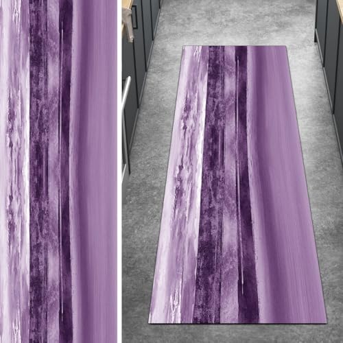 Ymural Teppich Läufer Flur rutschfest Meterware Kücheläufer 120x550CM Violett Abstrakt Küchenteppich Lang Waschbar Kurzflor Polyester Korridor Schlafzimmer Anpassbar Ymural Teppich Läufer Flur rutschfest Meterware Kücheläufer 120x550CM Violett Abstrakt Küchenteppich Lang Waschbar Kurzflor Polyester Korridor Schlafzimmer Anpassbar von Ymural