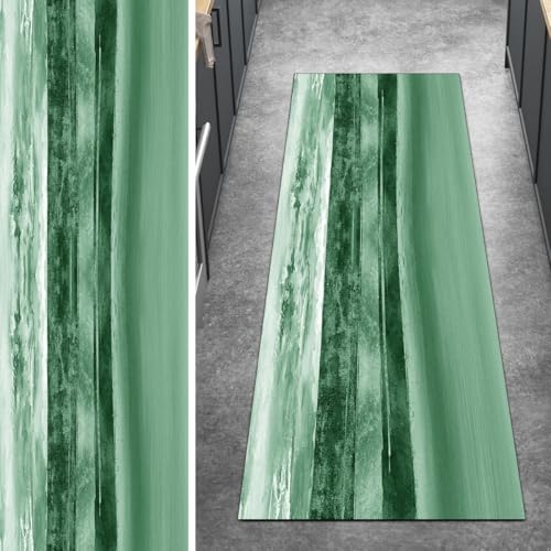 Ymural Teppich Läufer Flur rutschfest Meterware Kücheläufer 60x80CM Grün Abstrakt Küchenteppich Lang Waschbar Kurzflor Polyester Korridor Schlafzimmer Anpassbar Ymural Teppich Läufer Flur rutschfest Meterware Kücheläufer 60x80CM Grün Abstrakt Küchenteppich Lang Waschbar Kurzflor Polyester Korridor Schlafzimmer Anpassbar von Ymural